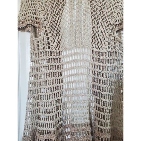 Rosie Neira Calado Hand Knit Crochet Festival Open Knit Cardigan, Size Medium - Picture 10 of 11